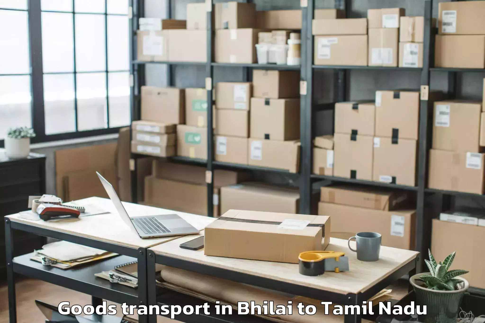 Easy Bhilai to Tiruppuvanam Goods Transport Booking